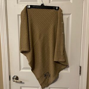 Tan Knit Poncho